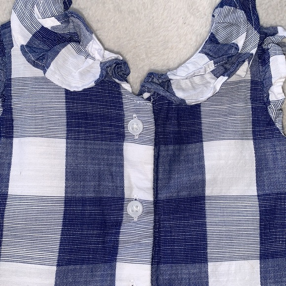 Janie and Jack Cotton Dress 6-12M Blue & White Check EUC - Picture 8 of 11